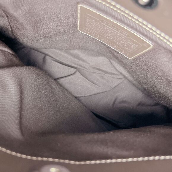 COACH VINTAGE BROWN/TAN SIGNATURE TOTE 6090 SHOULDER BAG - Picture 10 of 11